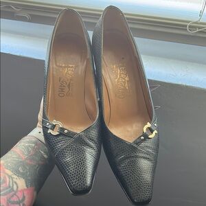 Salvatore Ferragamo Black Heels with Classic Elegance